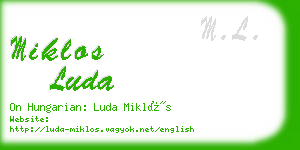 miklos luda business card